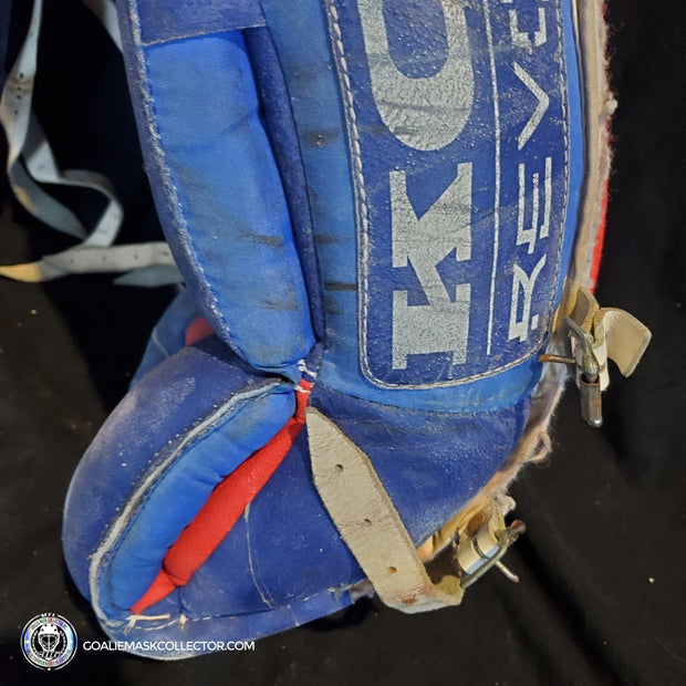 Patrick Roy Game Worn Goalie Pads KOHO REVOLUTION Full Set 1993-94 Montreal Canadiens Glove Blocker and Pads Photomatched AS-02646 (gloves) + AS-02467 (pads)