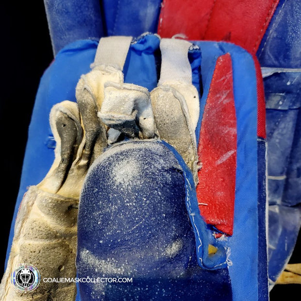 Patrick Roy Game Worn Goalie Pads KOHO REVOLUTION Full Set 1993-94 Montreal Canadiens Glove Blocker and Pads Photomatched AS-02646 (gloves) + AS-02467 (pads)