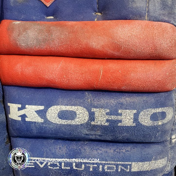 Patrick Roy Game Worn Goalie Pads KOHO REVOLUTION Full Set 1993-94 Montreal Canadiens Glove Blocker and Pads Photomatched AS-02646 (gloves) + AS-02467 (pads)