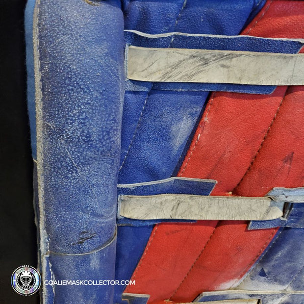 Patrick Roy Game Worn Goalie Pads KOHO REVOLUTION Full Set 1993-94 Montreal Canadiens Glove Blocker and Pads Photomatched AS-02646 (gloves) + AS-02467 (pads)
