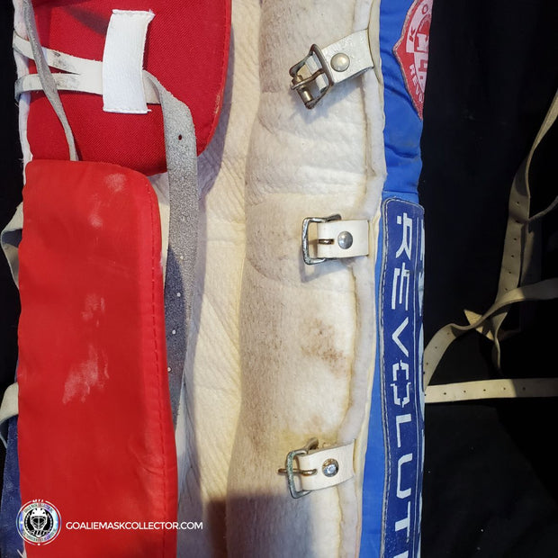 ULTIMATE PACKAGE: Patrick Roy Game Worn Goalie Pads KOHO REVOLUTION + Goalie Mask LEFEBVRE Full Set + Game Used Stick 1993-94 Montreal Canadiens Glove Blocker and Pads Photomatched