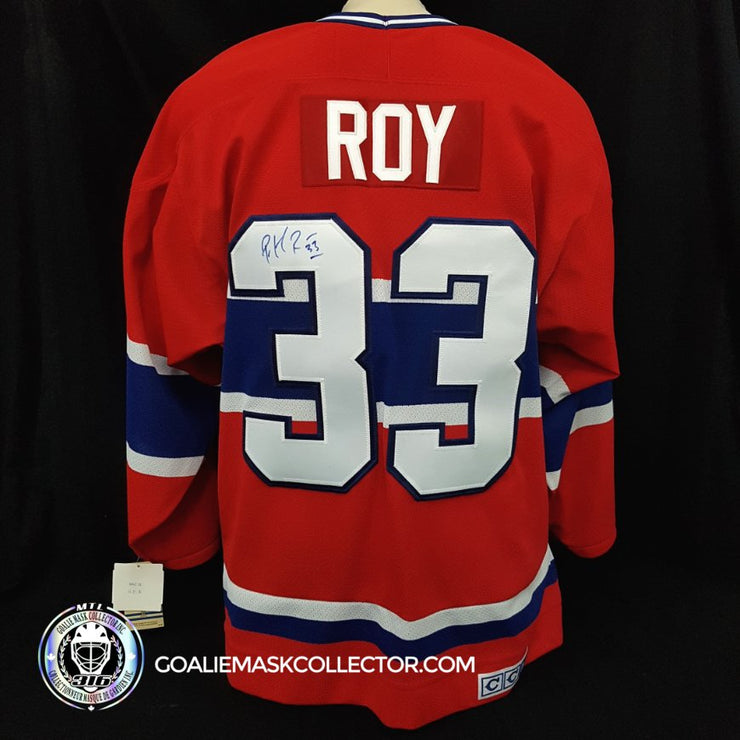 Patrick Roy Autographed Red Mitchell & Ness Canadiens Jersey - Upper Deck