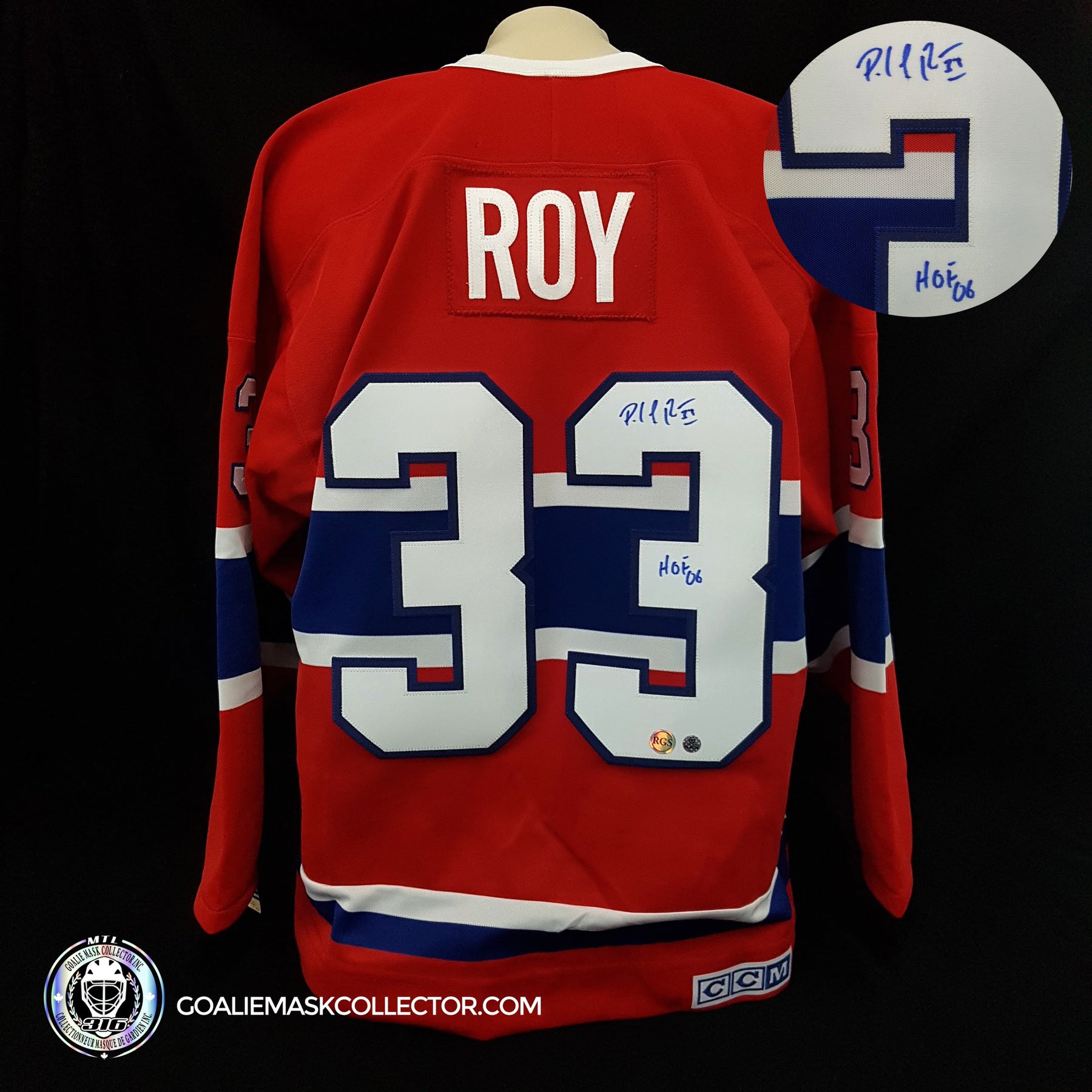 Patrick Roy Montreal Canadiens Signed Jersey CCM Authentic Vintage Wit –  Goalie Mask Collector