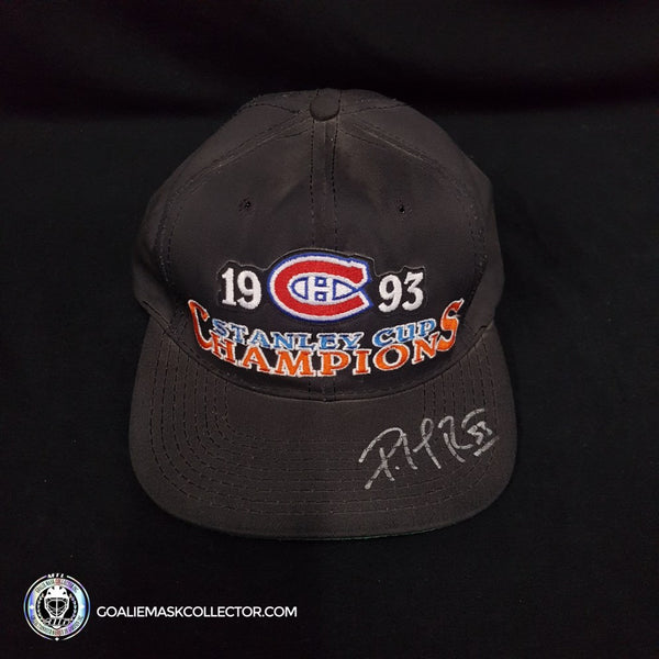 Patrick Roy Signed 1993 Stanley Cup Champions Cap – Goalie Mask