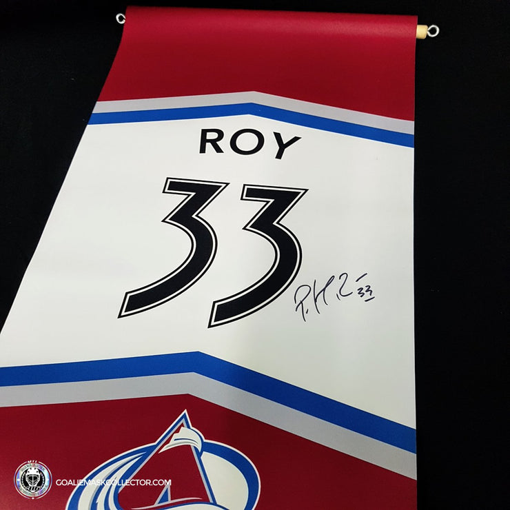 Patrick Roy Colorado Avalanche Fanatics Authentic Autographed White CCM  Heroes of Hockey Jersey with 96, 01 SC Champs Inscription
