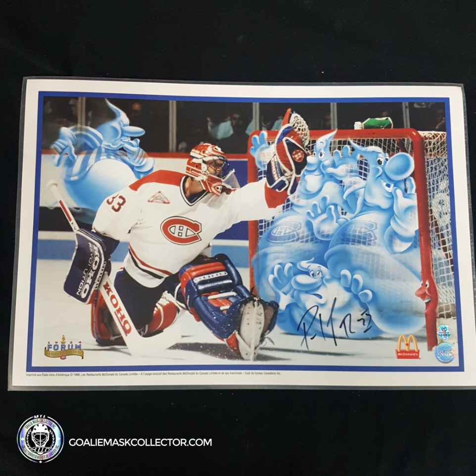 Patrick Roy Signed Forum Ghosts Magic Eye Placemat -PENDING