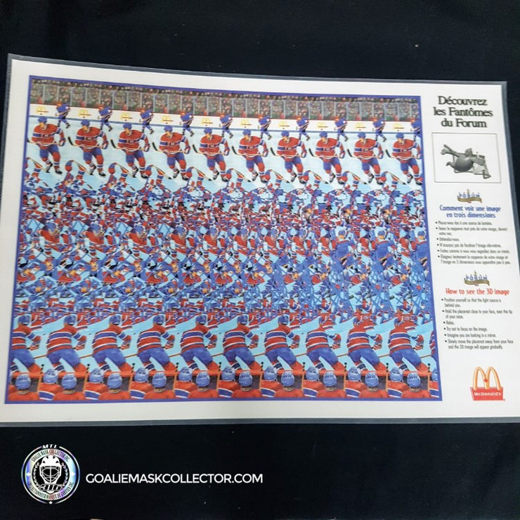 Patrick Roy Signed Forum Ghosts Magic Eye Placemat -PENDING