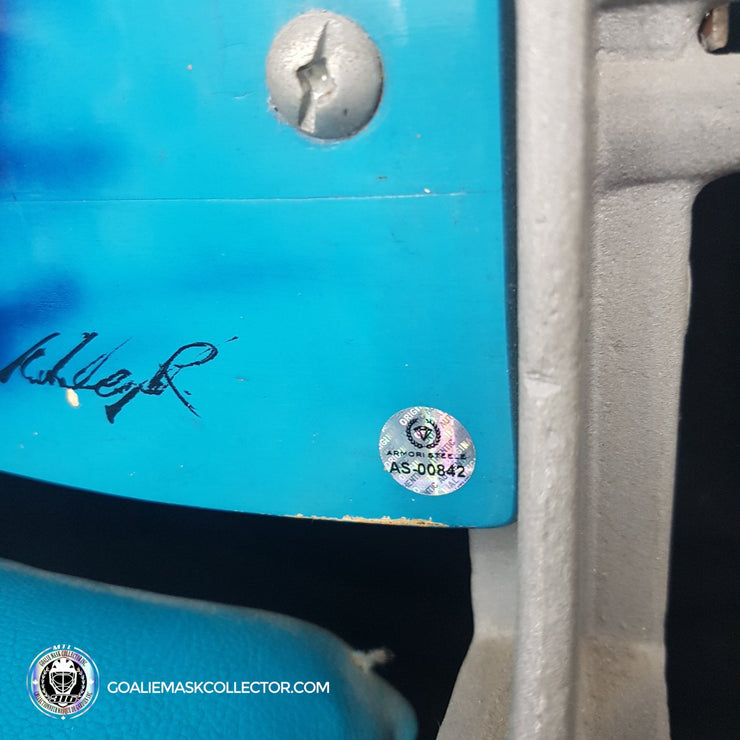 Patrick Roy Signed Original Montreal Forum Seat Blue #33 with Paint Brush by Cayer Limited Edition 1 of 1 - SOLD