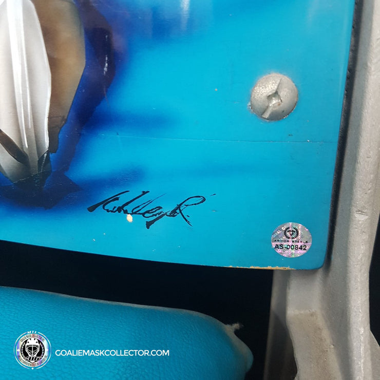 Patrick Roy Signed Original Montreal Forum Seat Blue #33 with Paint Brush by Cayer Limited Edition 1 of 1 - SOLD