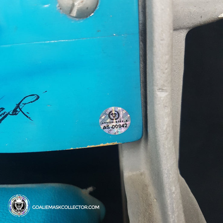 Patrick Roy Signed Original Montreal Forum Seat Blue #33 with Paint Brush by Cayer Limited Edition 1 of 1 - SOLD