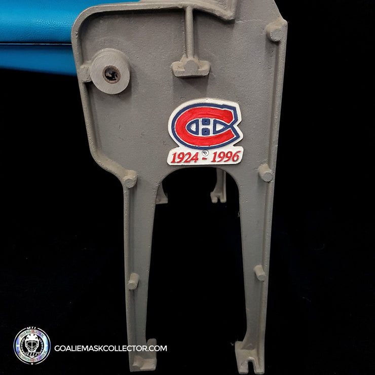 Patrick Roy Signed Original Montreal Forum Seat Blue #33 with Paint Brush by Cayer Limited Edition 1 of 1 - SOLD