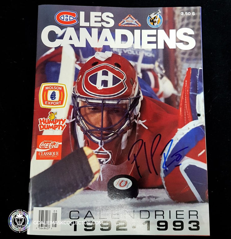Patrick Roy Signed Les Canadiens Calendrier Magazine 1992-1993