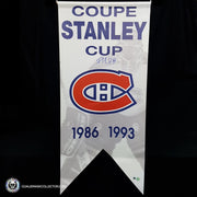 Patrick Roy Signed Montreal Canadiens 1986-1993 Tribute Banner 40 x 18 in