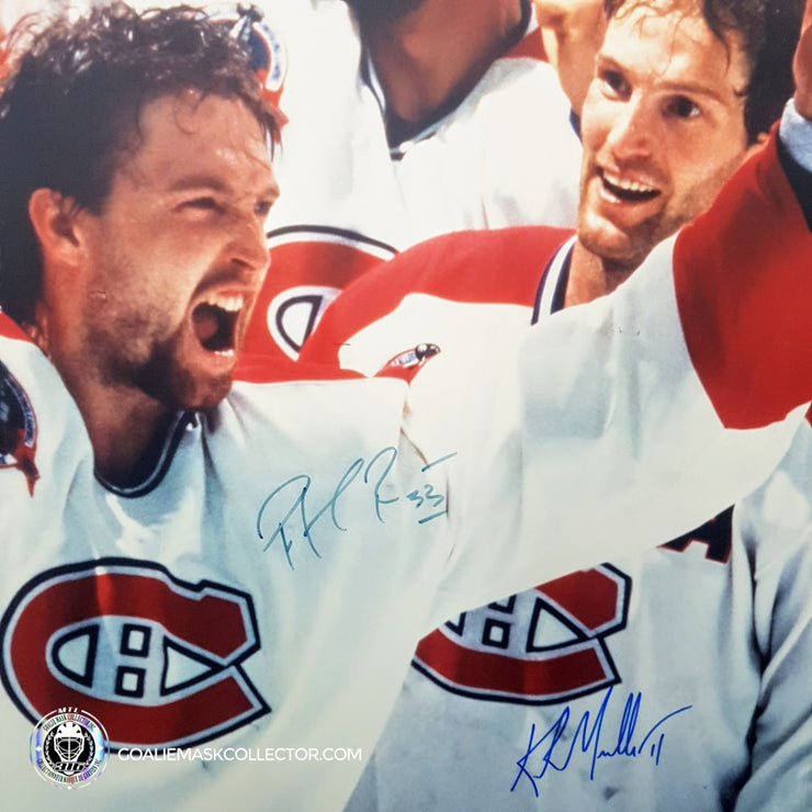 Patrick Roy Signed Montreal Canadiens Forum Original Lamination 1993 Stanley Cup Celebration Displayed in Office of President Ronald Corey 30 x 40 inch-SOLD
