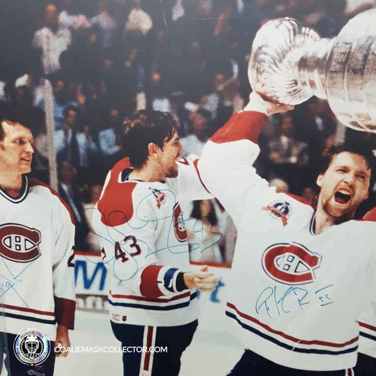 Patrick Roy Signed Montreal Canadiens Forum Original Lamination 1993 Stanley Cup Celebration Displayed in Office of President Ronald Corey 36 x 24 in - SOLD