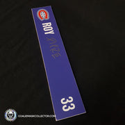 Patrick Roy Signed Name Plate from Montreal Canadiens Players' Locker Room Centennial Match - SOLD