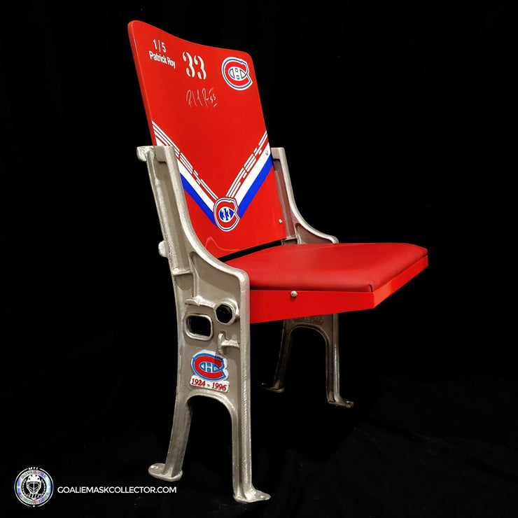 Patrick Roy Signed Bench Original Montreal Forum Seat Red #33 Limited Edition of 5 (#3 of 5) SOLD