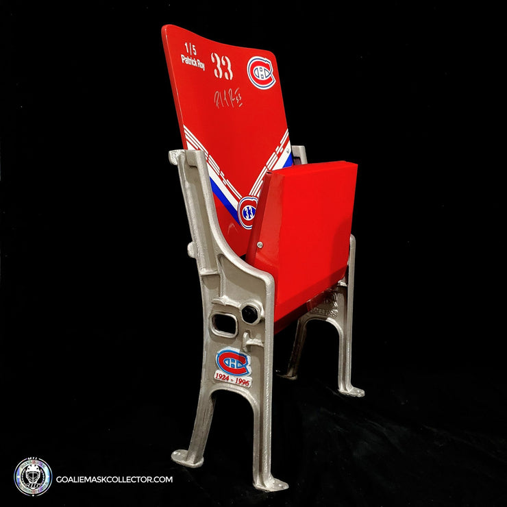 Patrick Roy Edition Signed Bench Original Montreal Forum Seat Red #33 Limited Edition of 5 (#1 of 5) - SOLD