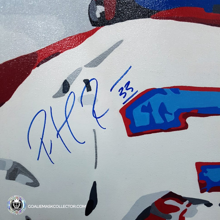 Patrick Roy Signed Painting By Artist Daniel Blanchette 30 x 30 inch Limited Edition 1 of 1 - SOLD