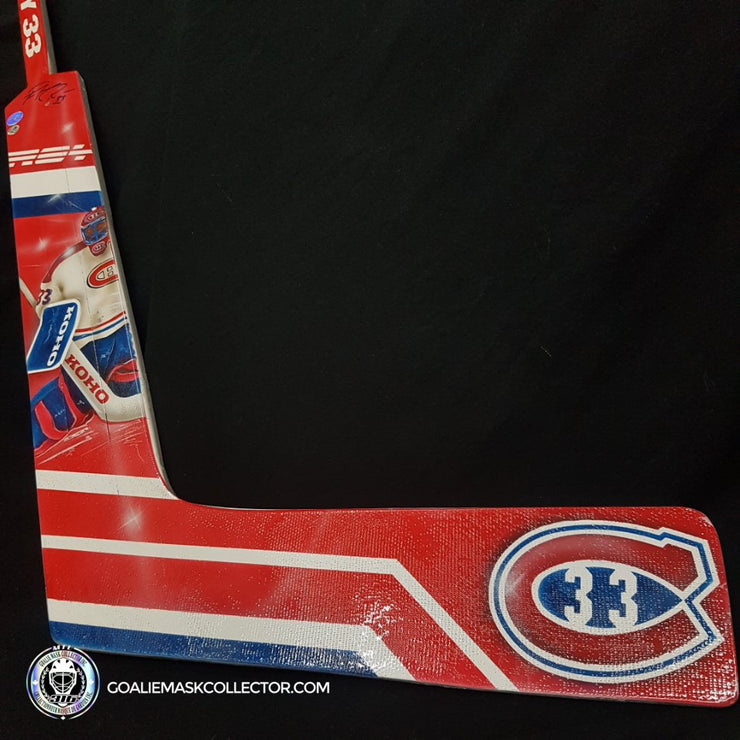 Patrick Roy Signed Tribute Goalie Stick Painted by Michael Cayer Limited Edition 1 of 1 - SOLD
