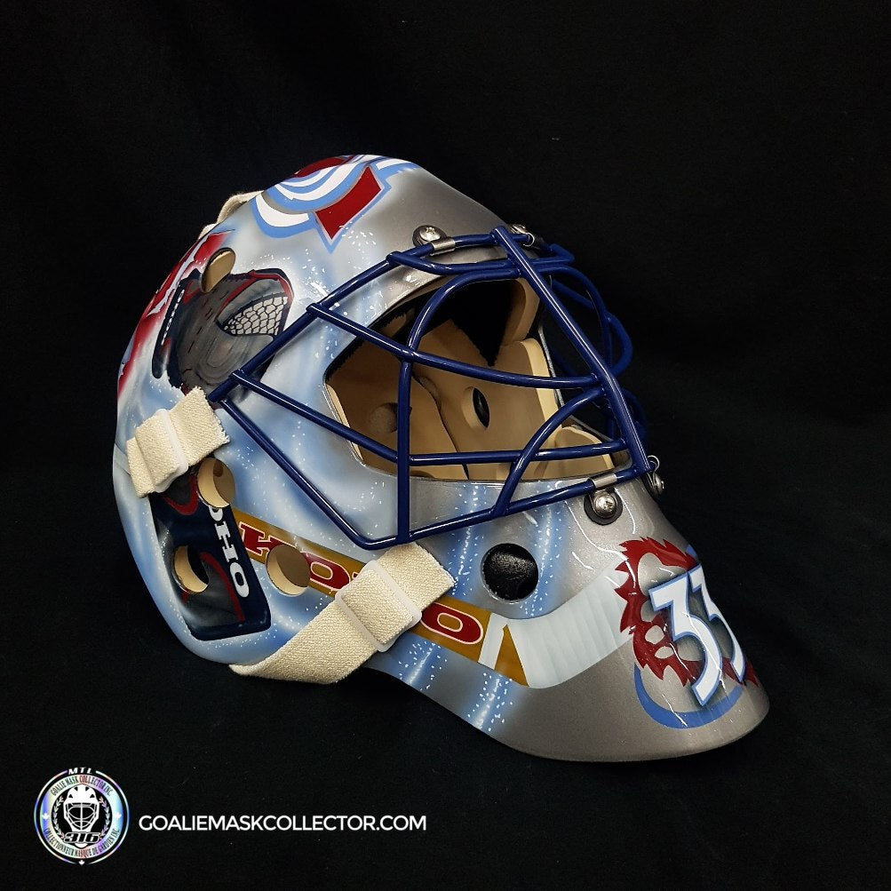 Patrick Roy Unsigned Goalie Mask "THE GEAR COLLECTION" Koho Pad Set Colorado