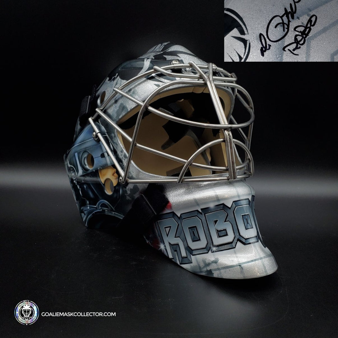 Peter Weller Signed Goalie Mask Robocop Tribute Signature Edition. Goalie Mask Collector.