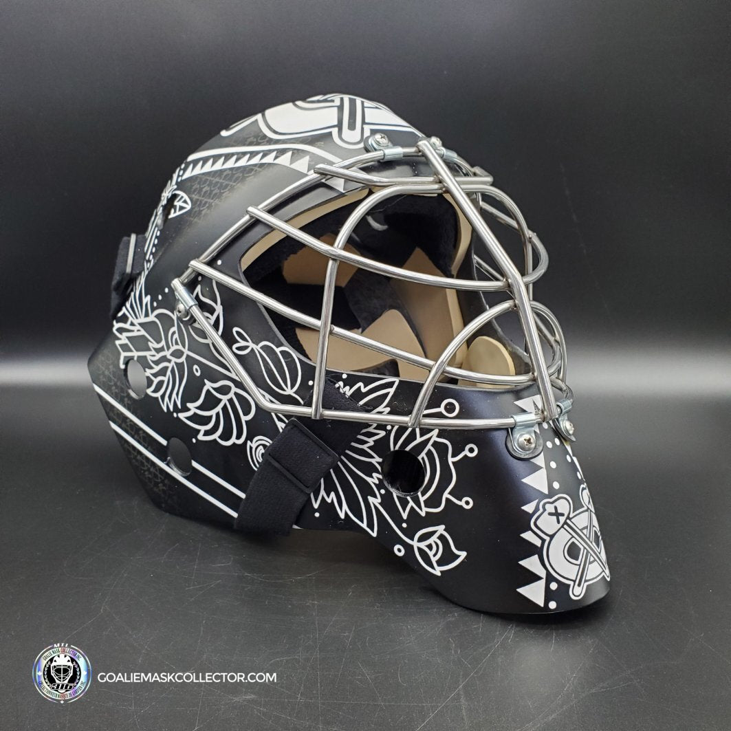 Petr Mrazek Goalie Mask Unsigned 2022 Native American Art Chicago