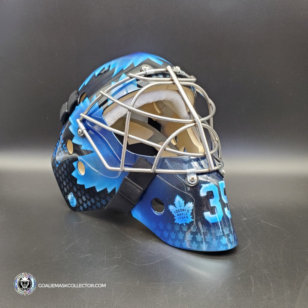 Petr Mrazek Goalie Mask Unsigned 2022 Toronto Black & Blue