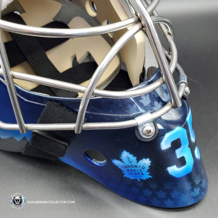 Petr Mrazek Goalie Mask Unsigned 2022 Toronto Black & Blue