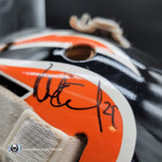 Ray Emery Signed Goalie Mask Van Velden Philadelphia Flyers Artwork Painted on a Worn Van Velden Shell - SOLD