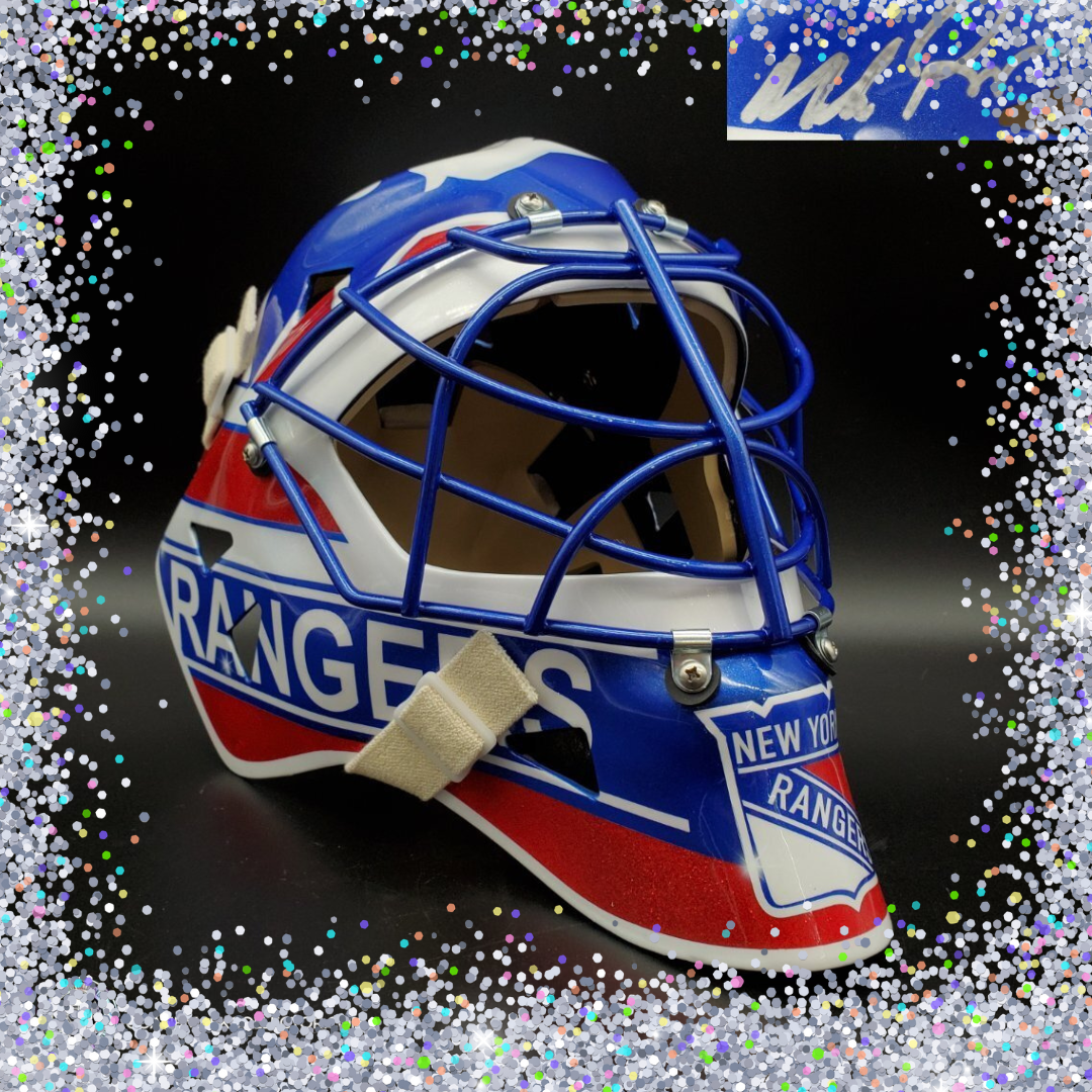 Mike Richter Signed Goalie Mask "The Man Glitter Collection" New York 1994 Classic V1 Signature Edition. Goalie Mask Collector.
