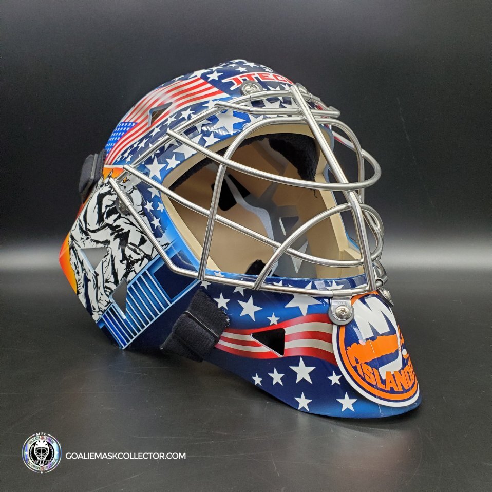 Rick Dipietro Goalie Mask Unsigned New York Tribute