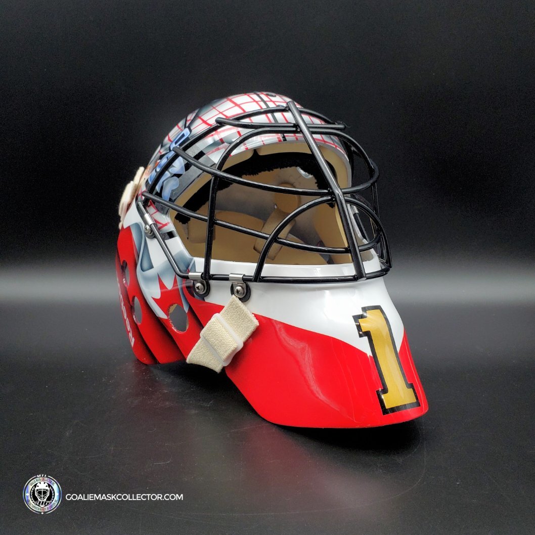 Roberto Luongo Goalie Mask Unsigned Team Canada 2010 Olympics GOLD MEDAL Tribute