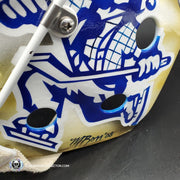 Roberto Luongo Signed Goalie Mask Backup Practice Worn 2008 Vancouver Canucks Lefebvre Protechsport Painted by Marlene Ross - SOLD