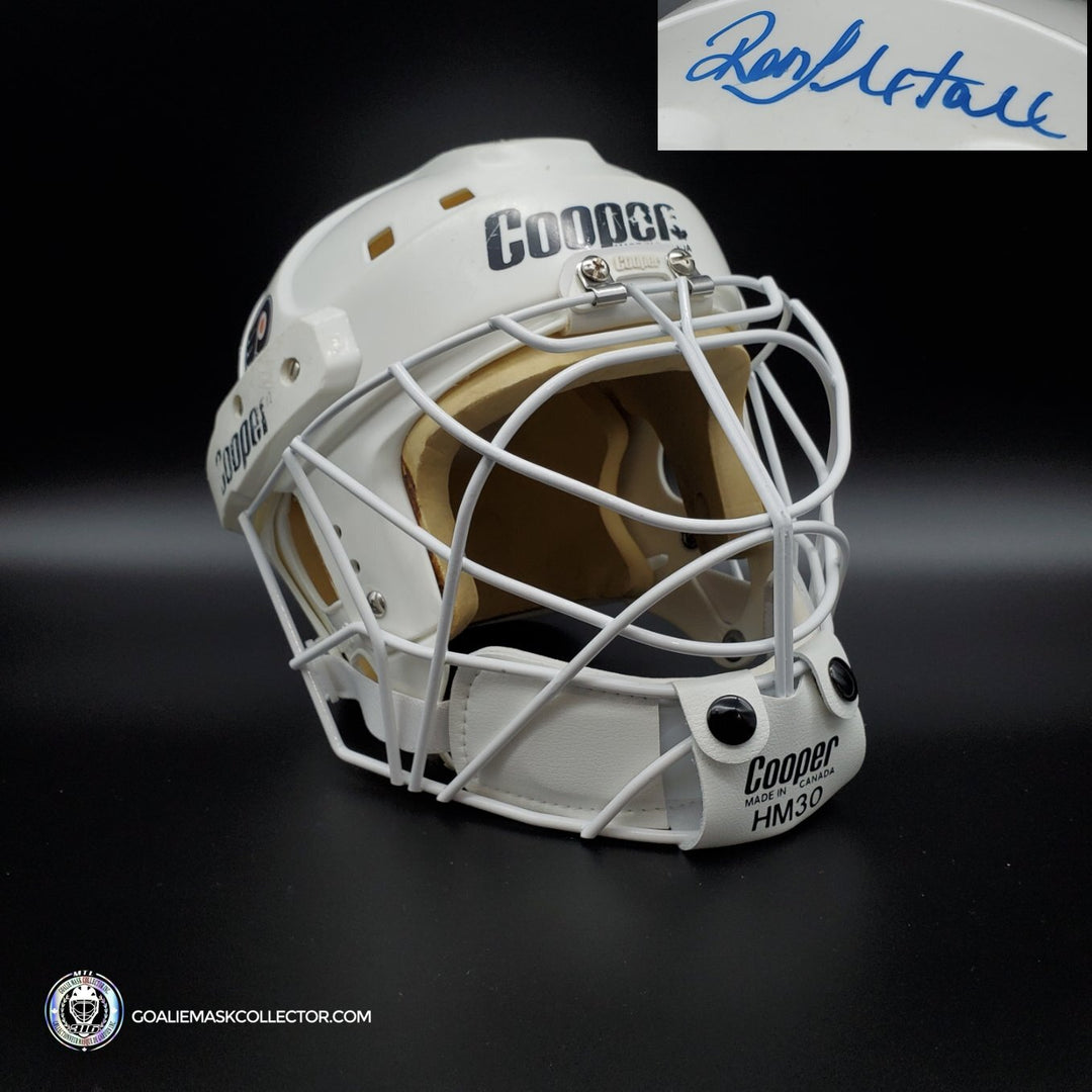 Ron Hextall Signed Goalie Mask Cooper Cage SK AS Edition. Goalie Mask Collector.