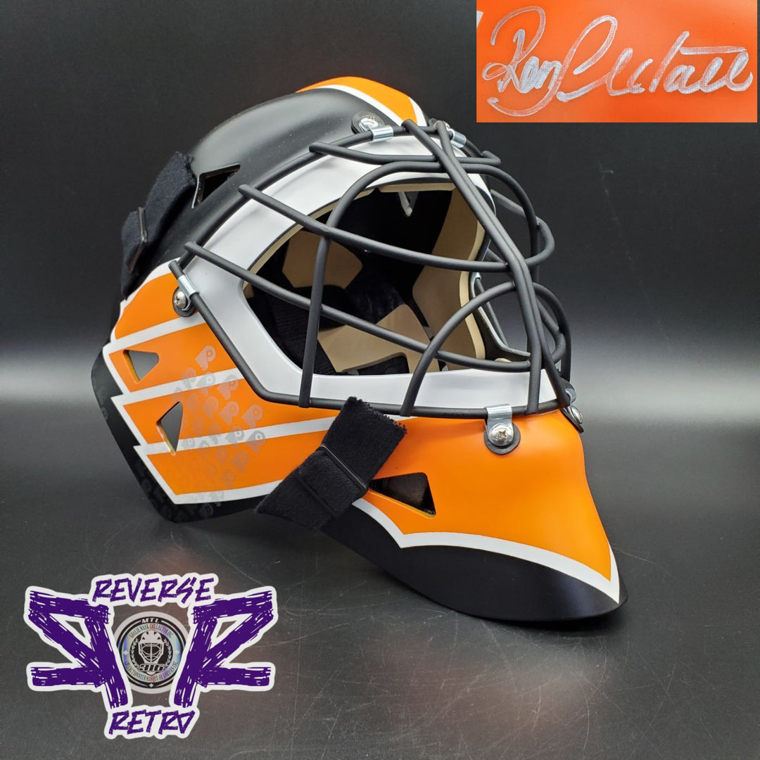 Ron Hextall Signed Goalie Mask "RR REVERSE RETRO" Philadelphia Modern Signature Edition. Goalie Mask Collector.