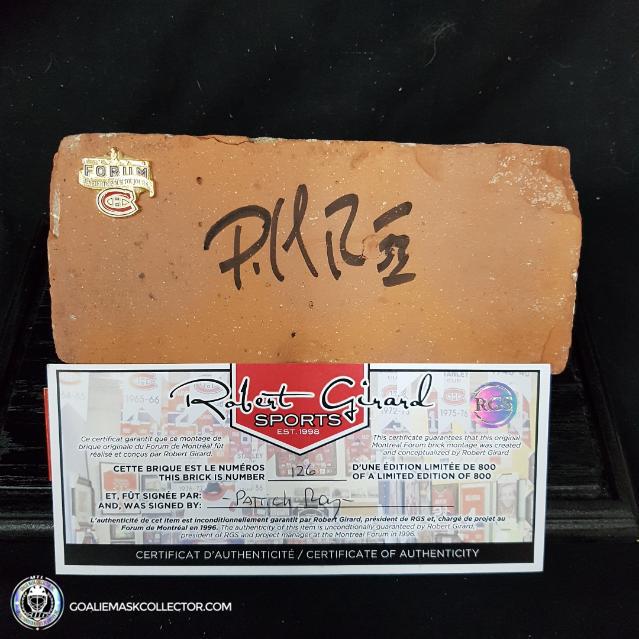 Patrick Roy Signed Brick Forum Montreal Canadiens with Display Case Limited Edition of 800 -SOLD
