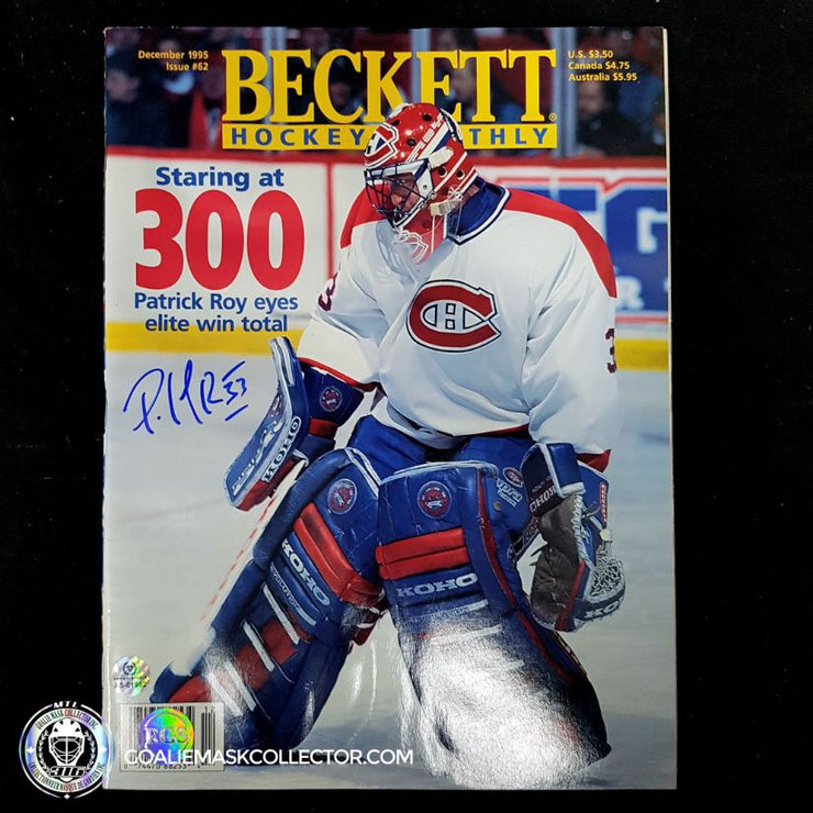 Patrick Roy Signed Beckett December 95 Magazine