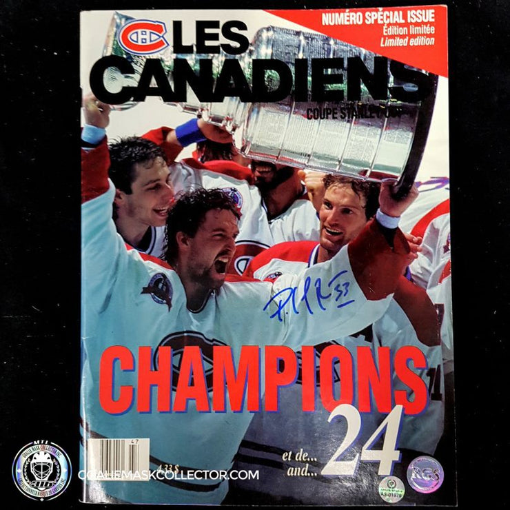 Patrick Roy Signed Champions 24 Les Canadiens Magazine