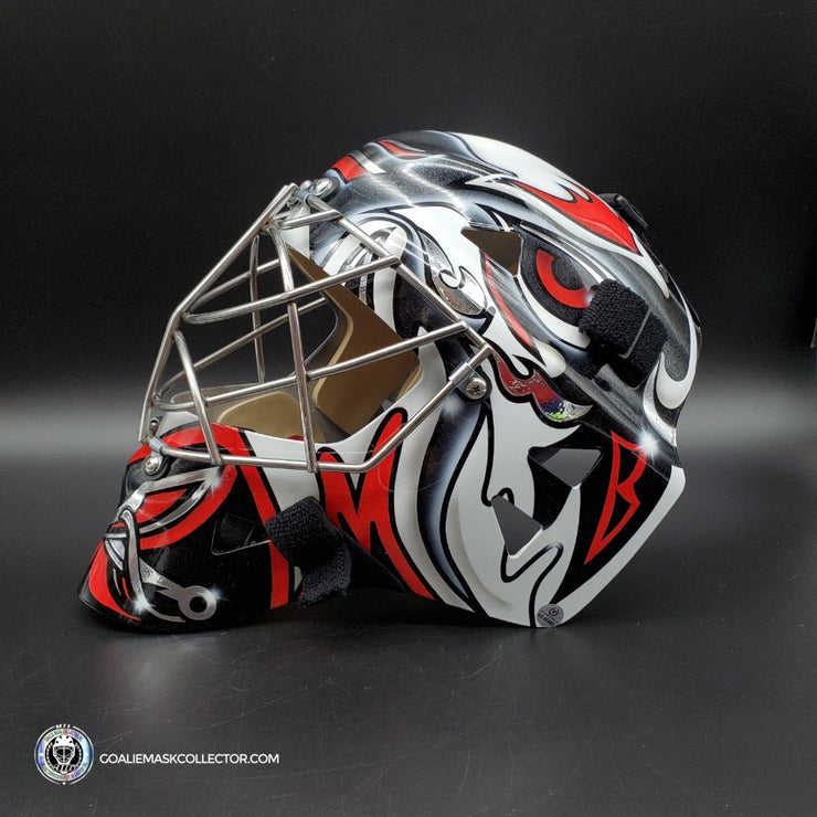 Ryan Miller Signed Goalie Mask Buffalo Black And Red Signature Edition Tribute
