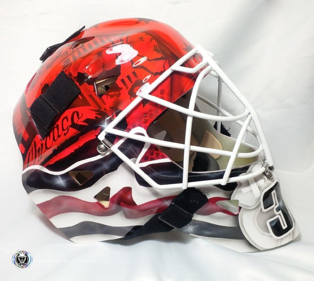 Scott Darling Unsigned Goalie Mask Chicago Blackhawks Tribute