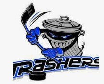 Custom Painted Goalie Mask: Danbury Trashers