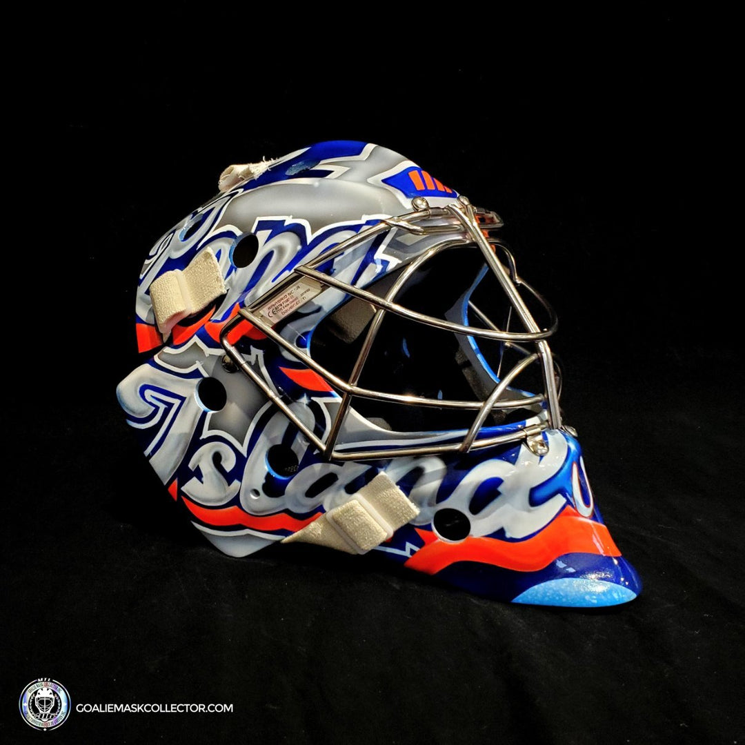 Semyon Varlamov Goalie Mask Unsigned 2021 New York Long Island