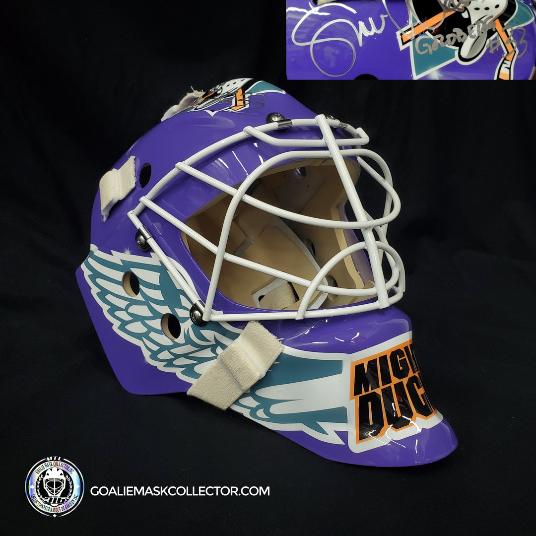 Goldberg aka Shaun Weiss Signed Goalie Mask Mighty Ducks D2 Signature Edition. Goalie Mask Collector.