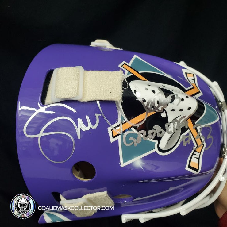 Goldberg aka Shaun Weiss Signed Goalie Mask Mighty Ducks D2 Autographed Signature Edition