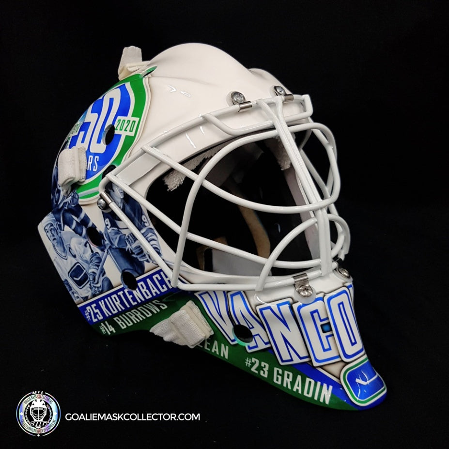Thatcher Demko Goalie Mask Unsigned Vancouver 50th Anniversary