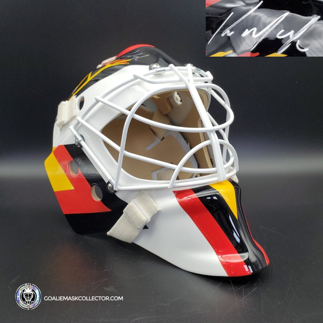 Thatcher Demko Kirk Mc Lean Tribute Signed Goalie Mask Vancouver Signature Edition. Goalie Mask Collector.