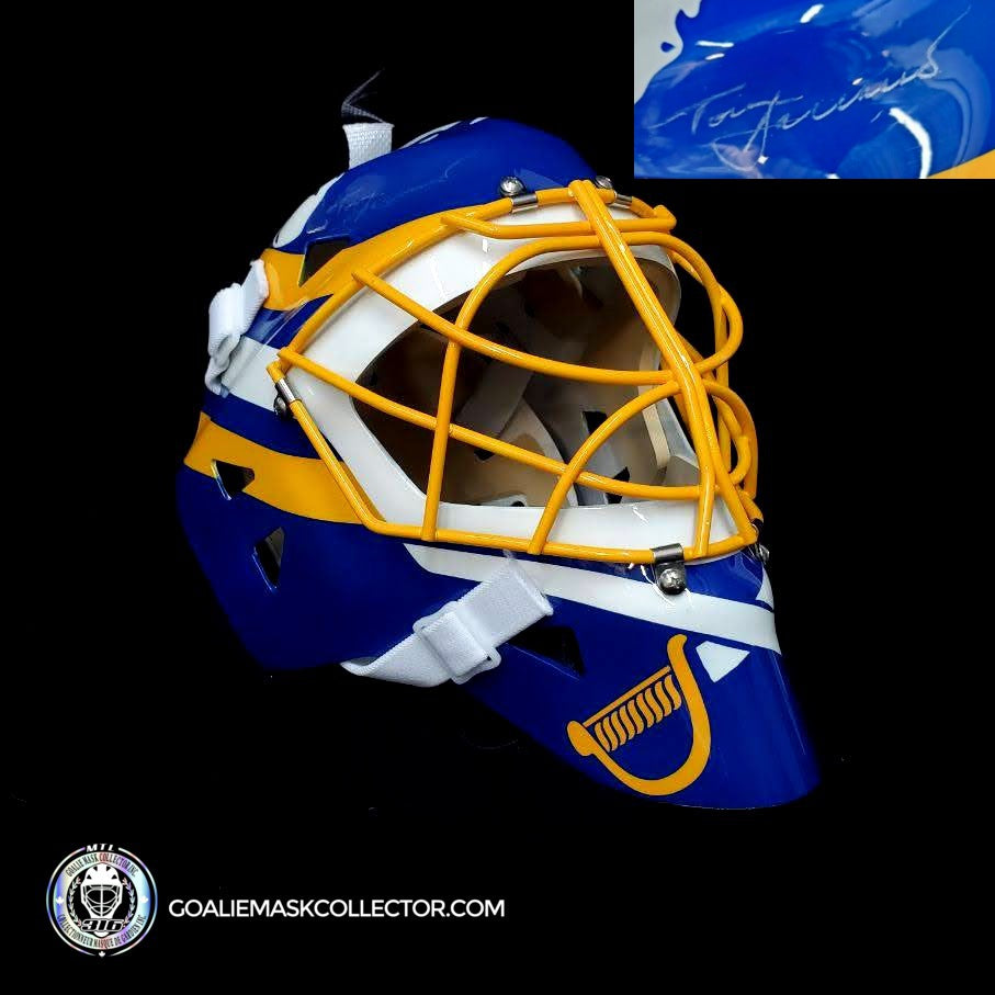 Tom Barrasso Signed Goalie Mask Buffalo Signature Edition. Goalie Mask Collector.