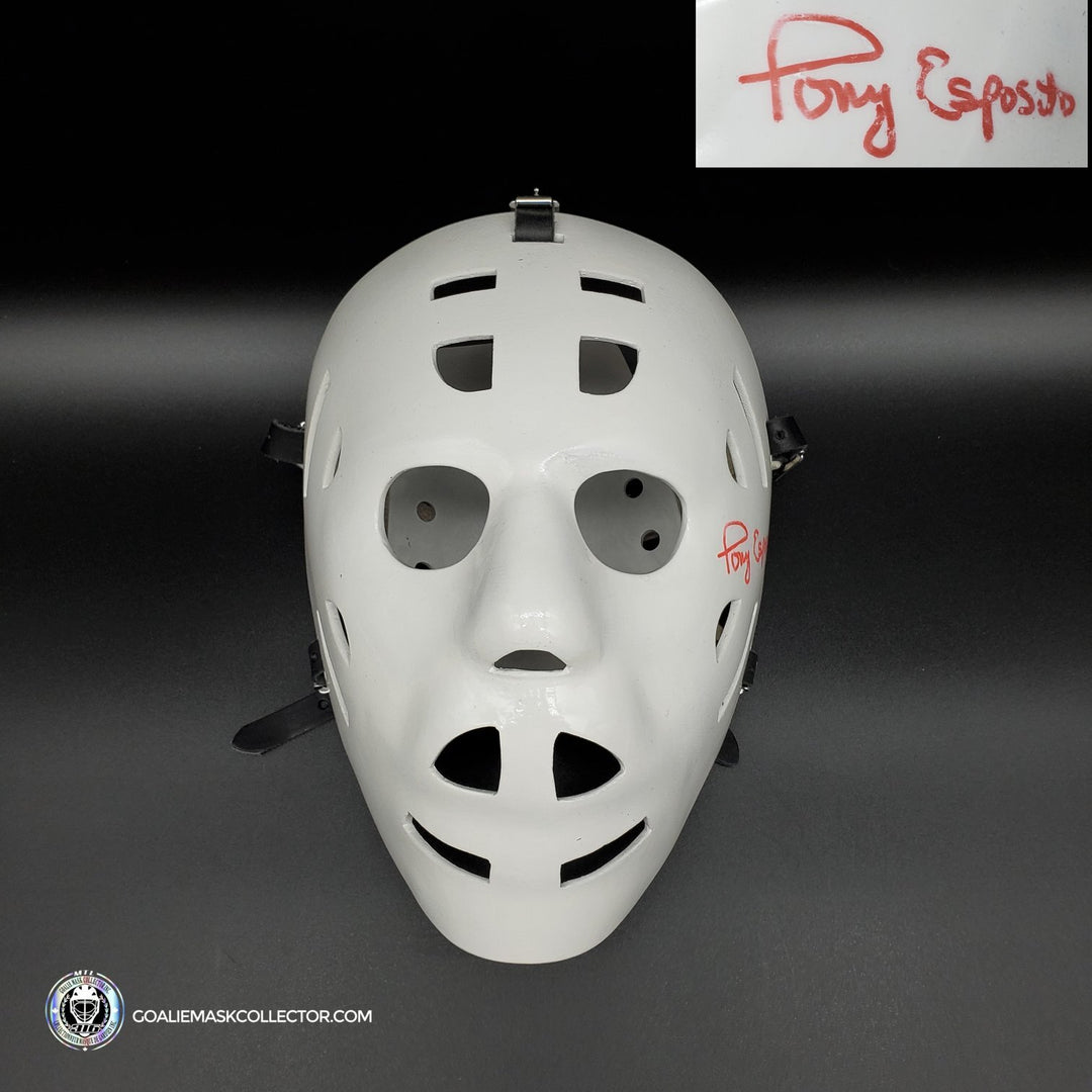 Tony Esposito Signed Goalie Mask Chicago V1 Pristine Look Signature Edition. Goalie Mask Collector.