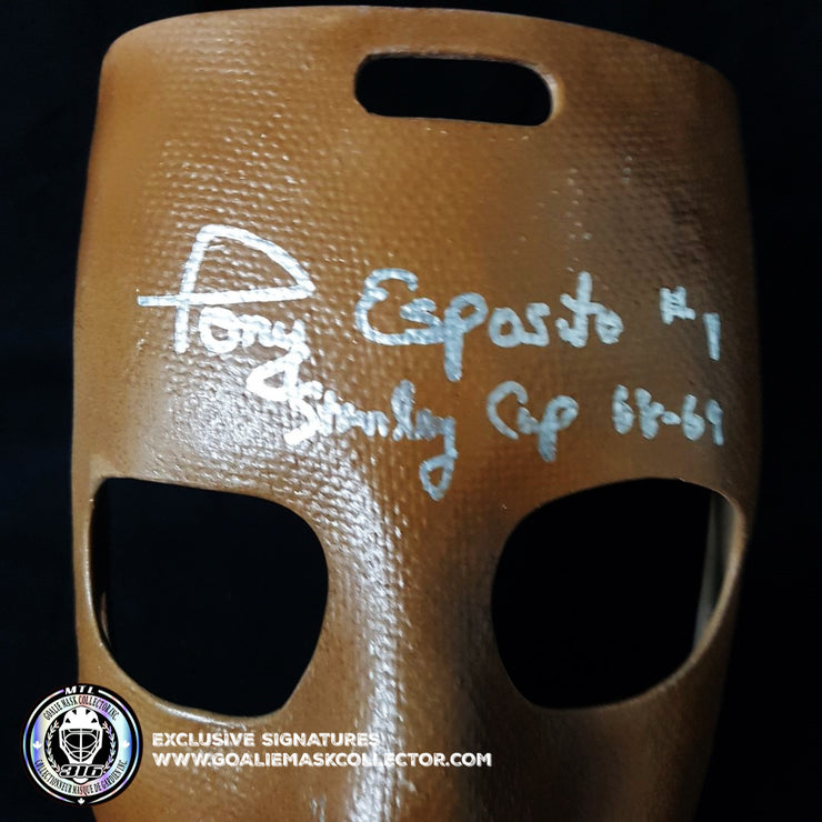 TONY ESPOSITO SIGNED VINTAGE GOALIE MASK AUTOGRAPHED MONTREAL AS EDITION